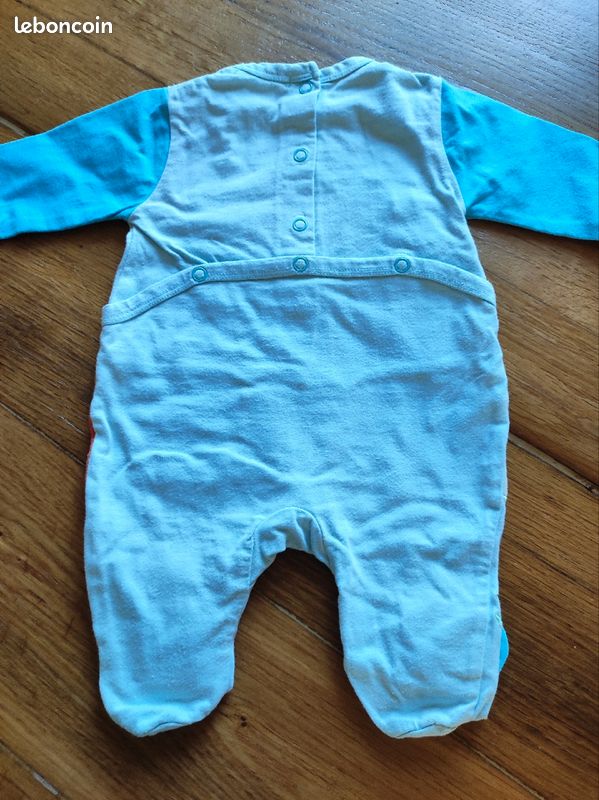 Lot de 2 pyjamas en jersey bébé garçon 1 mois (image 5)