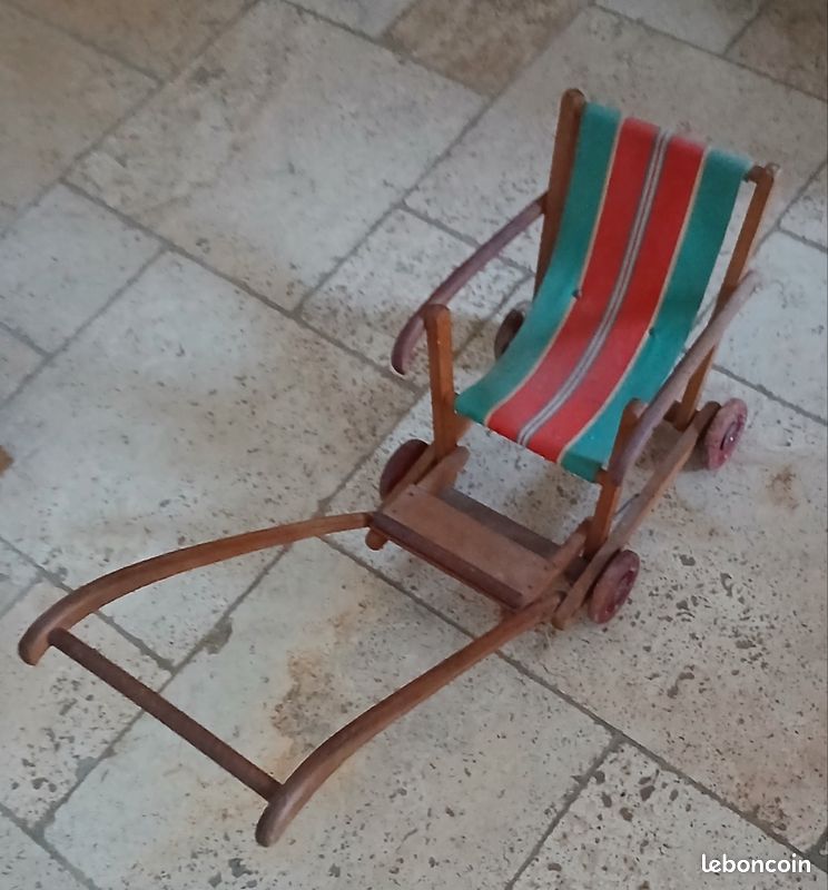 Jouet De Poussette Hochet Ancien Pour Bébé - Multicolore - Sonore - Fabriqué En France