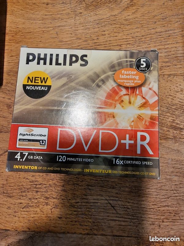Philips dvd +R 4.7gb 120min lightscribe (image 1)