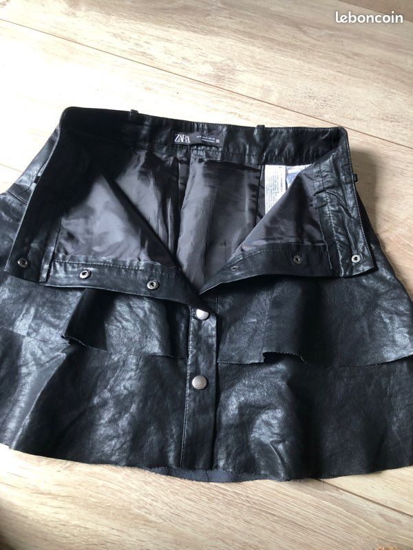 Jupe en cuir Zara (image 3)