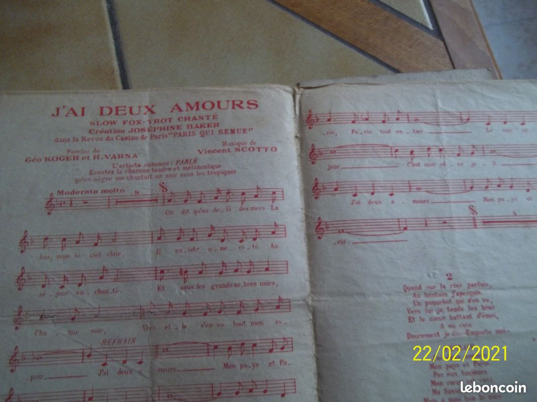 Partitions et paroles de 3 chansons du début des années 30 (image 2)