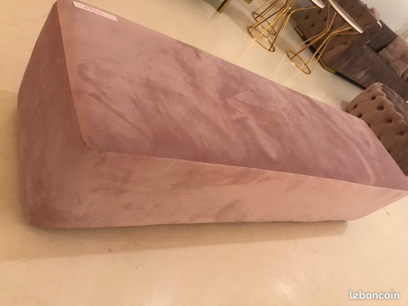 Banc velours anti taches rose NEUF (image 3)