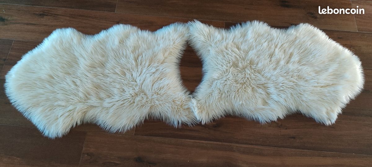 Lot de 2 tapis peau de mouton (image 2)