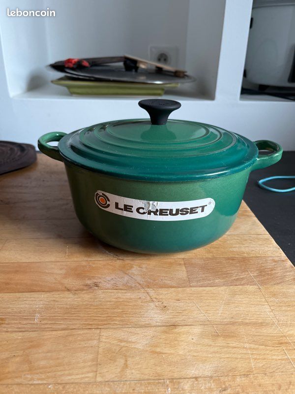 Casserole En Fonte Le Creuset – Orange – Compatible Gaz – Occasion, Bon état