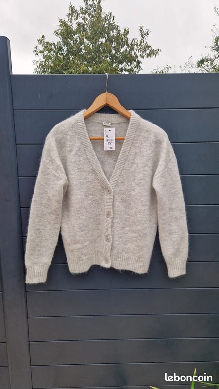 Gilet Noir PIMKIE - Taille XS - Style Bomber En Laine - Occasion Très Bon état