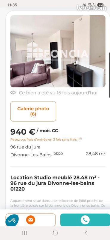 Appartement 1 pièce 29 m² · à Divonne-les-Bains · 29 m² · 895 €