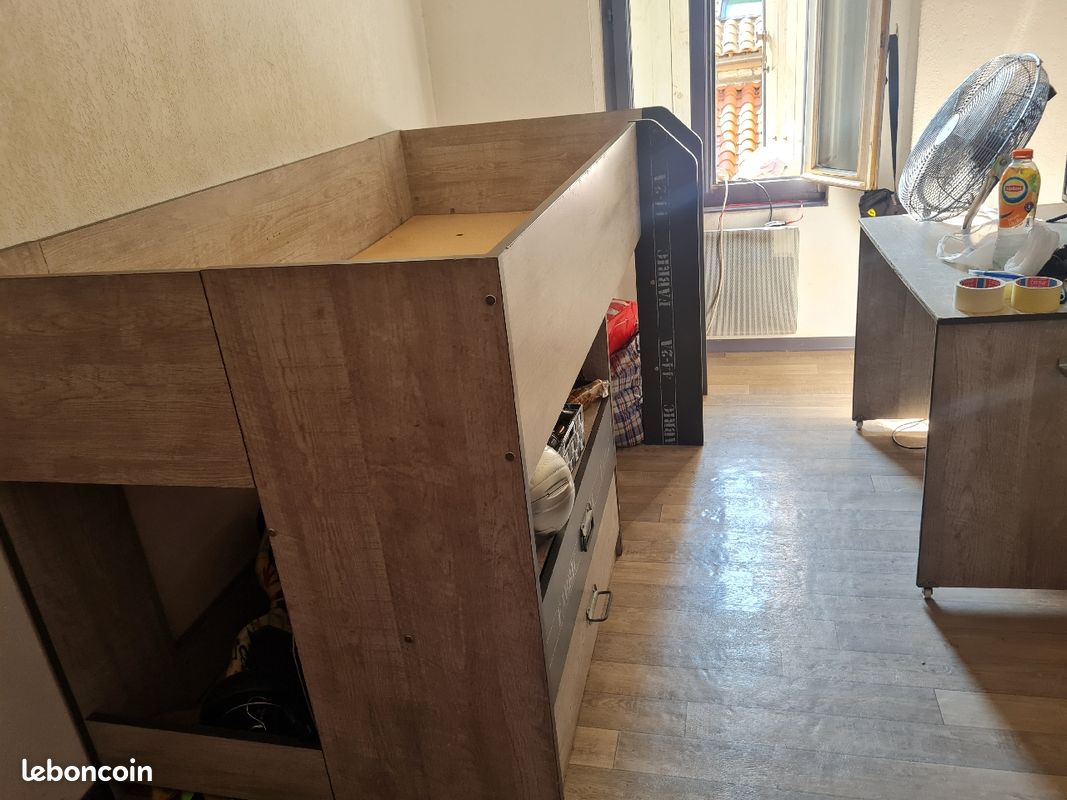 Lit combiné avec tiroir et bureau pour adolescents (image 2)