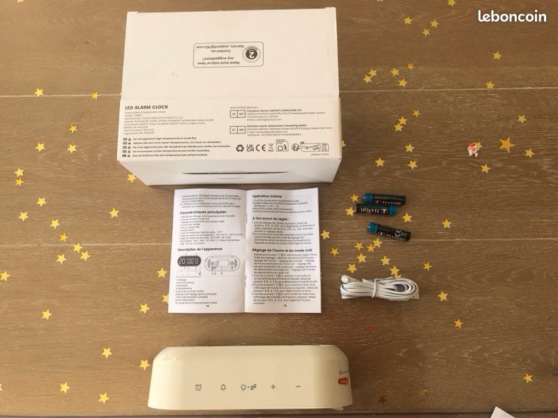 RéveilGarrulo led alarm clock neuf beige (image 2)