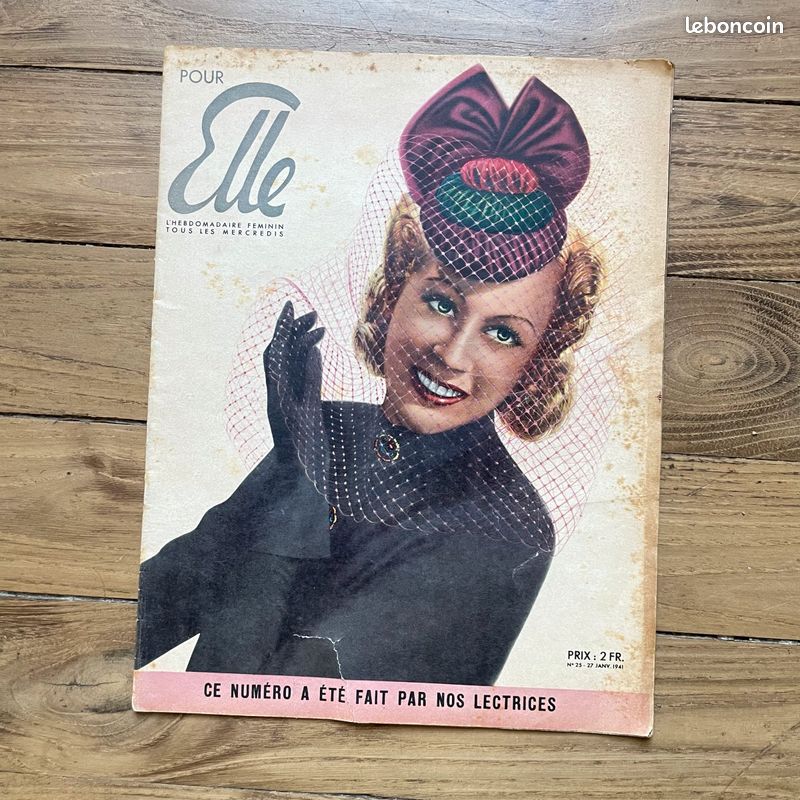 Magazine Elle 1941 vintage (image 1)