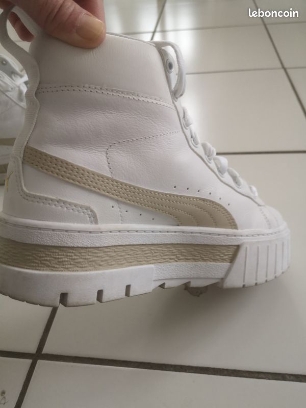 Baskets PUMA Wayze Wedge Blanches et Beige Gold (image 5)