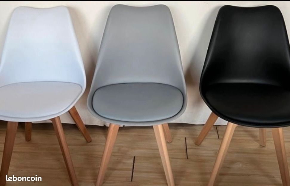 Chaise noir blanc gris neuves (image 14)