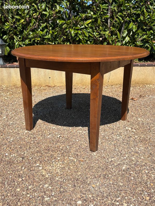 Table salle à manger chêne massif avec rallonge (image 1)