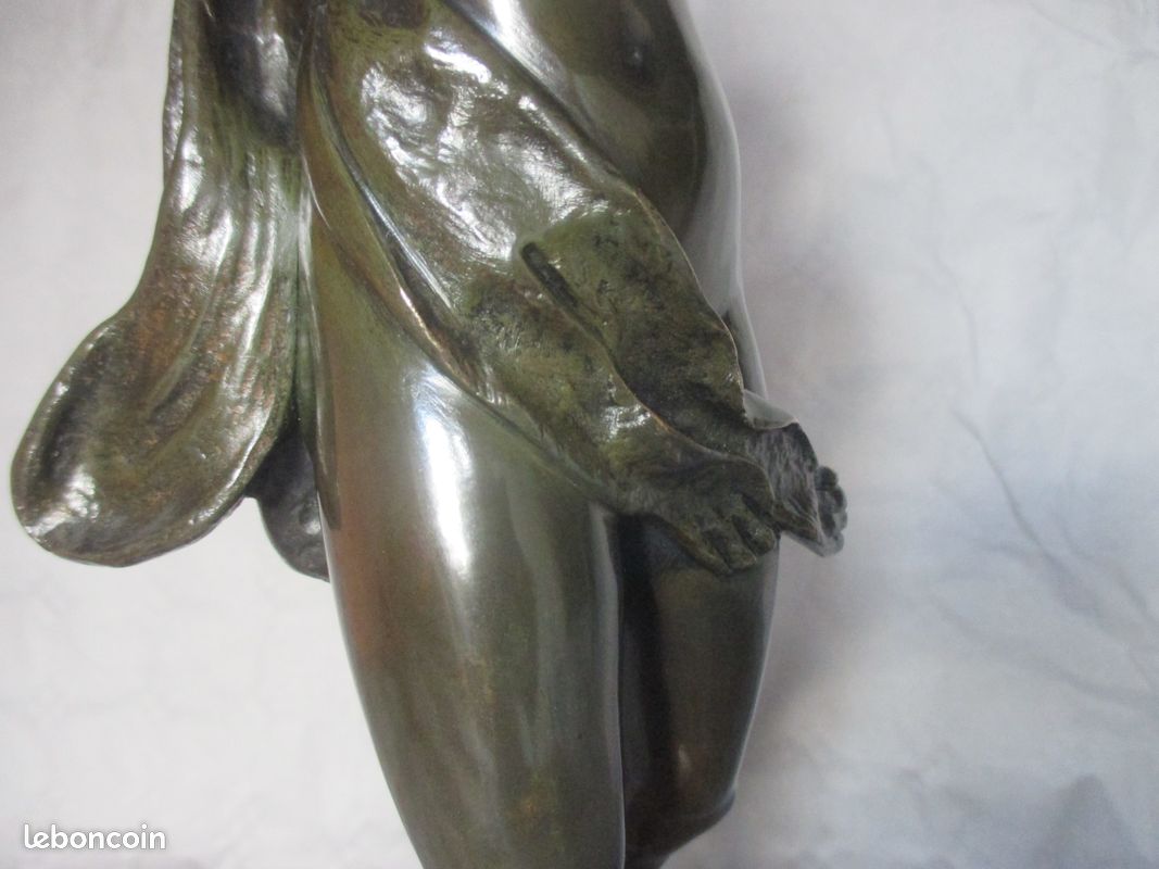 Ancienne sculpture bronze "Danseuse aux cymbales" (image 16)