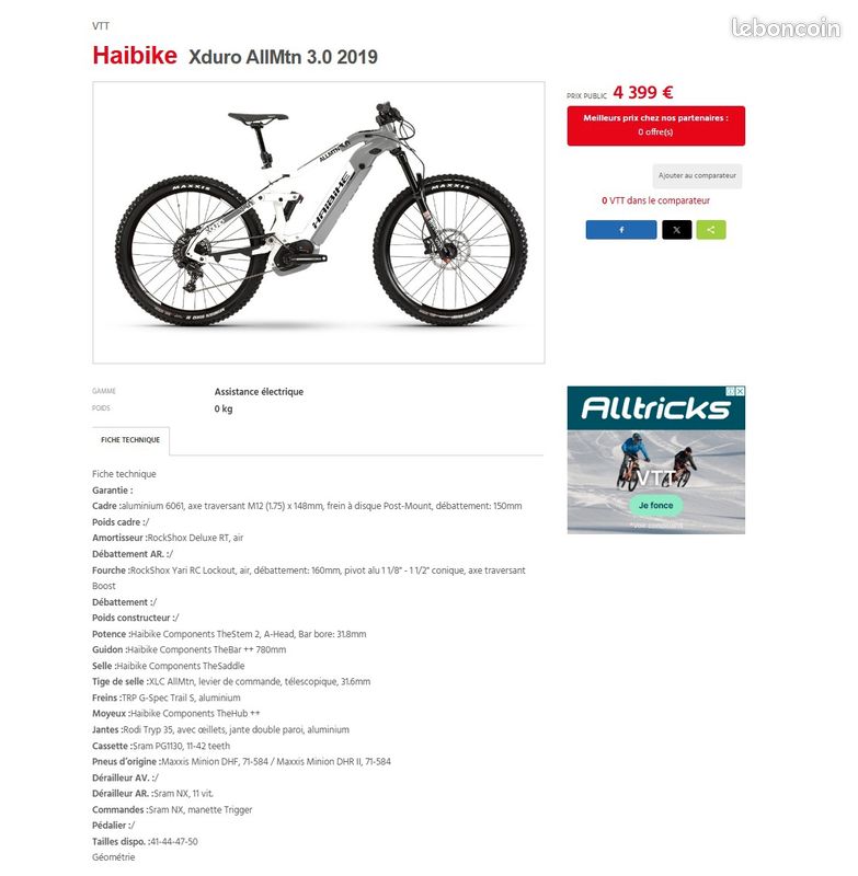 Haibike Vtt Electrique Alltricks Vtt Ã©lectrique Haibike 2019
