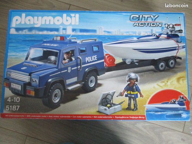 Playmobil 5187 Fourgon et vedette de police (image 10)