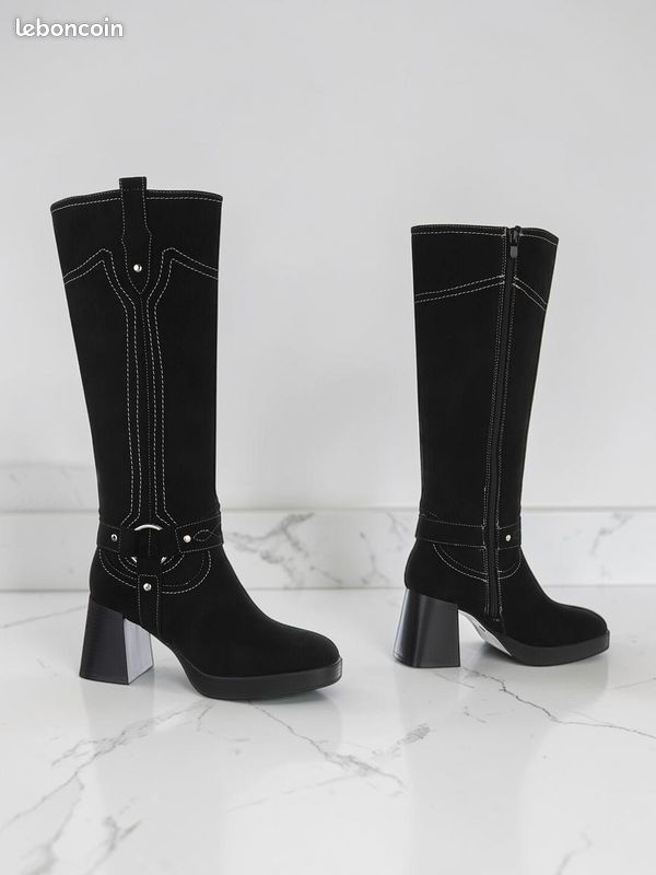 Bottes Noir Pointure 40 Sans Marque Générique Femme Occasion