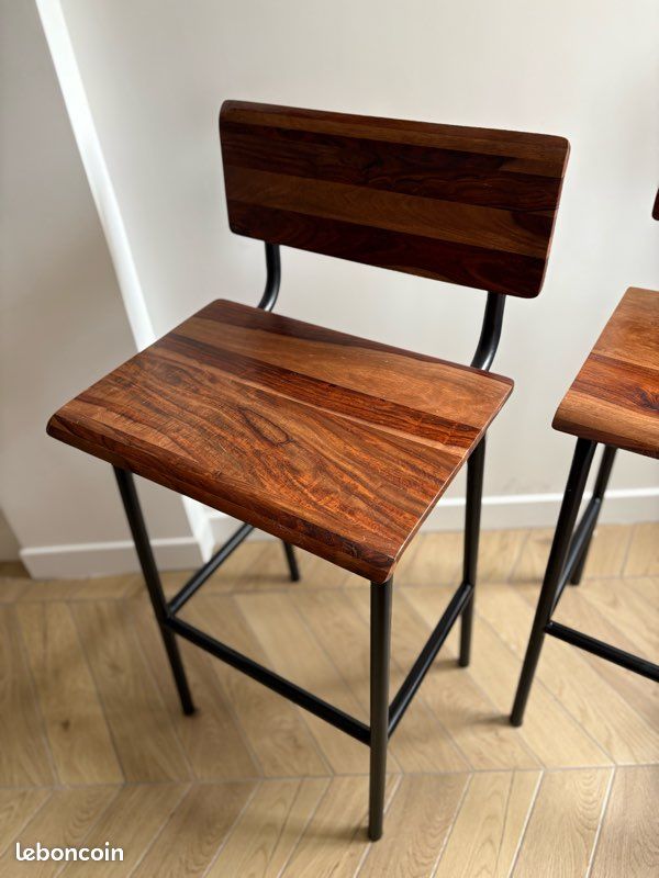 Lot de 2 chaises de bar Tikamoon (image 1)