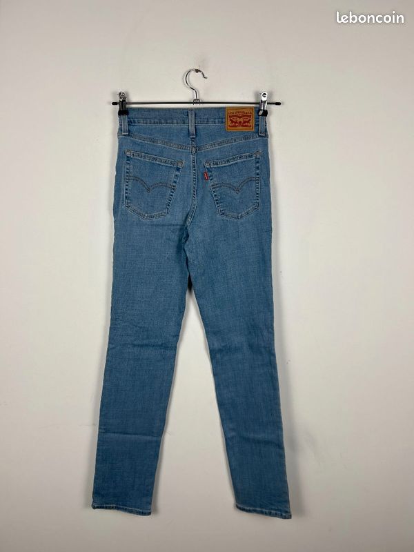Jean Levi's Femme Bleu W27 L32 FR36 | 724 High Rise Straight | Très Bon État GLP1040 (image 2)