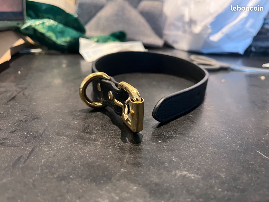 Collier chien cuir vegan noir collar of Sweden (image 1)