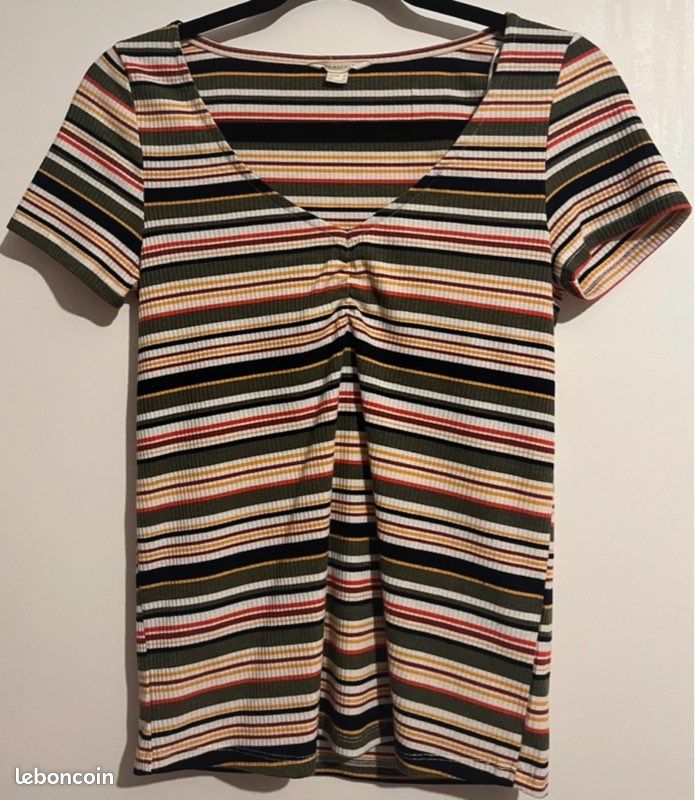 Top Springfield à rayures multicolores (image 1)
