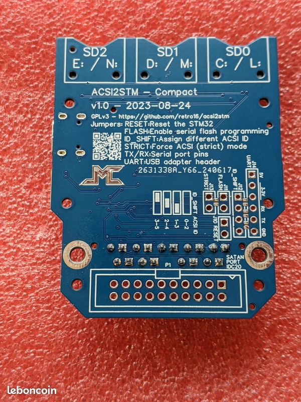 Emulateur de disque dur ACSI2STM pour Atari ST STF STE Mega ST/STE