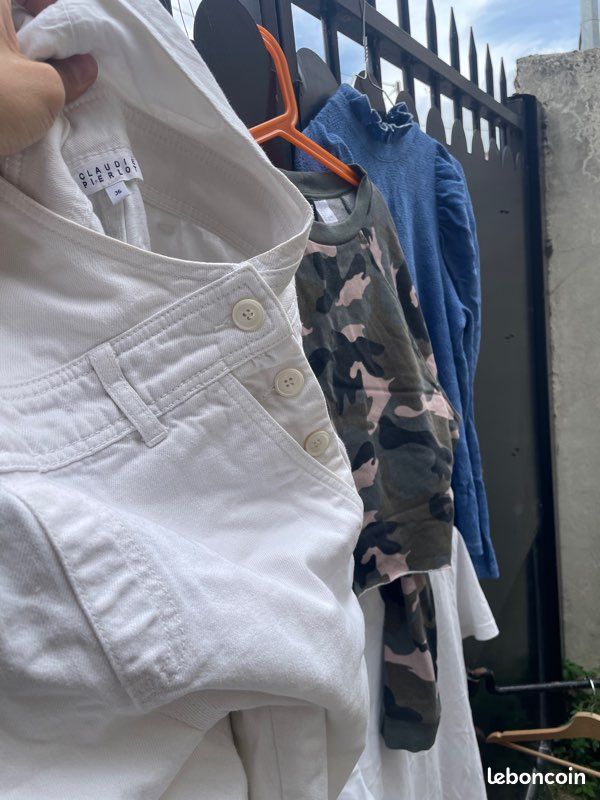 Lot salopette CLAUDIE PIERLOT avec 4 hauts (image 2)
