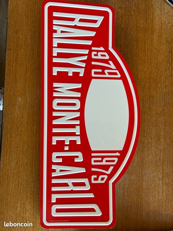 Plaque Officielle Rallye Monte Carlo 2010 - Métal 40x20cm - Décoration Auto Sport