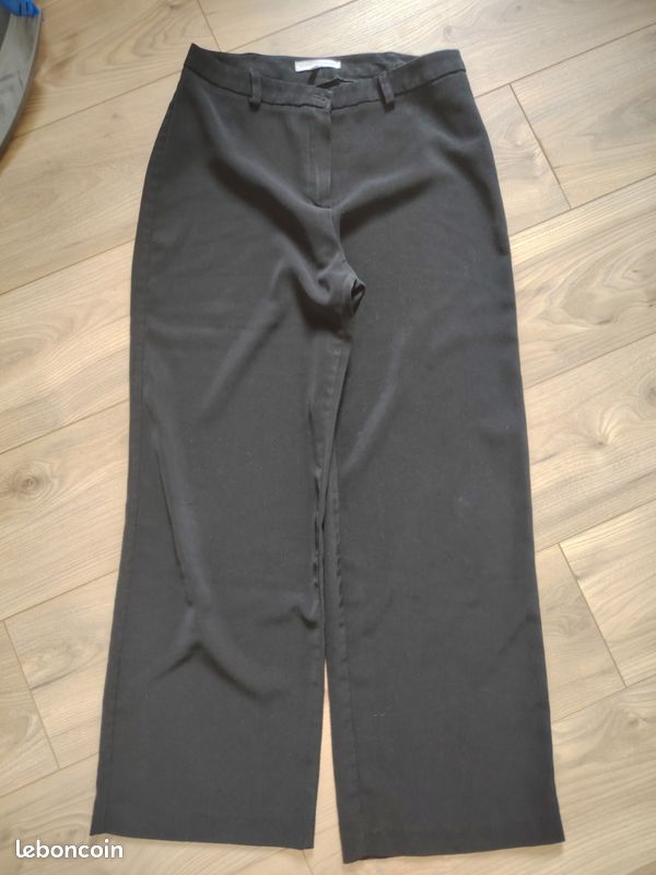 Pantalon fluide noir (image 1)