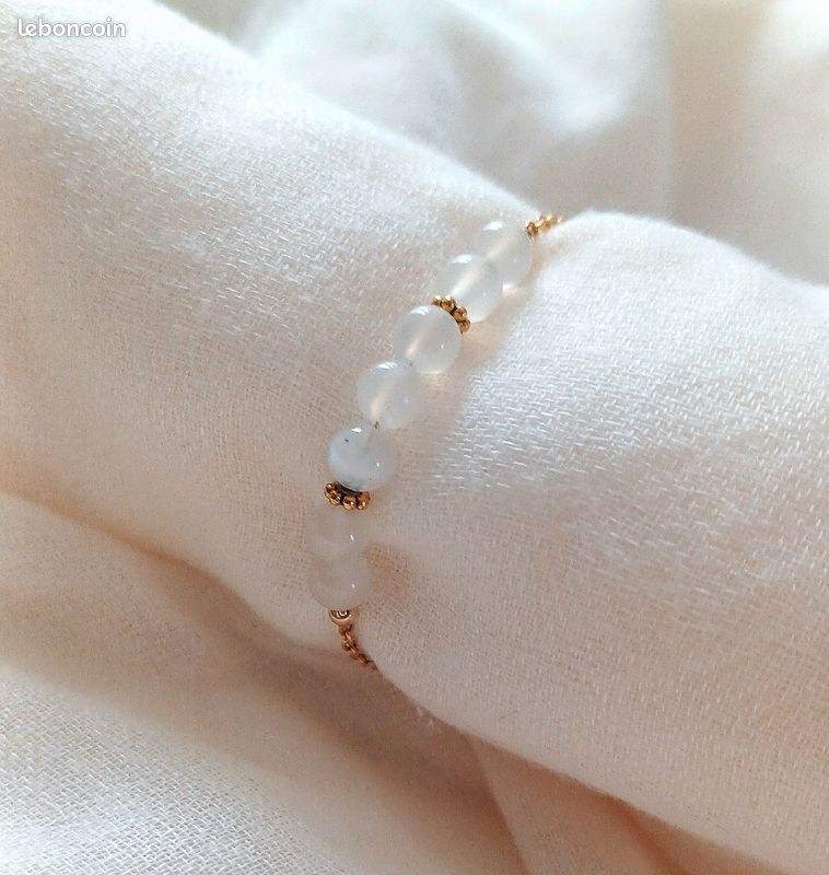 Bracelet pierre de naissance • Juin - Pierre de lune (image 1)