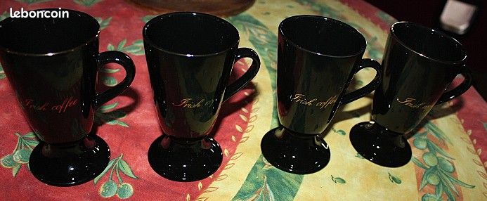 Lot De 4 Mazagran Anciens à Thé/Tisane - Tasses à Café Chocolat Dont Salins China - Occasion - France
