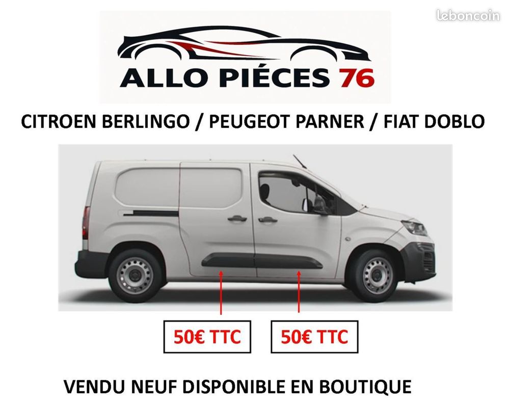 Baguette moulure laterale Citroën Berlingo Peugeot Partner a partir de 2018 (image 1)