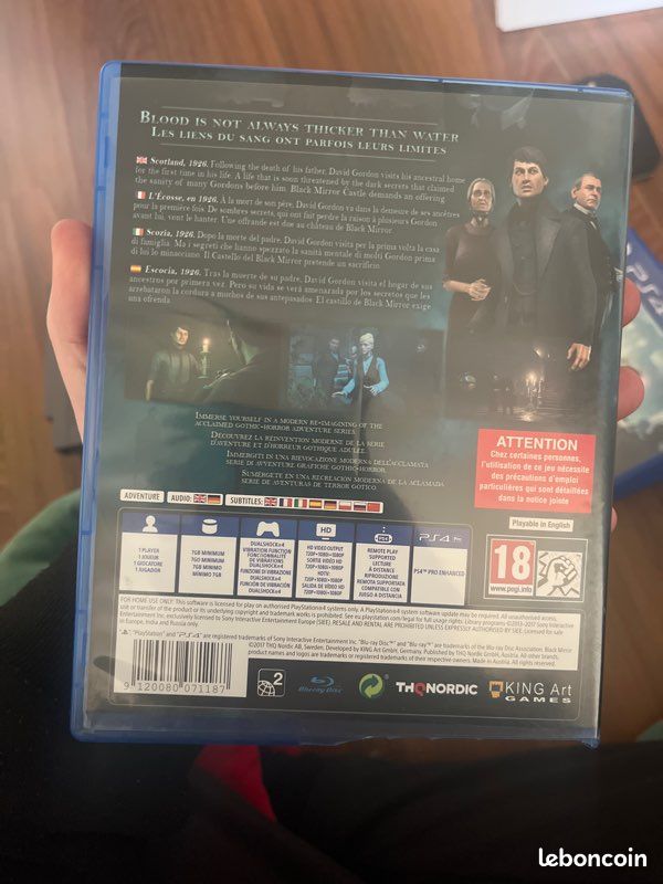 Jeux ps4 black mirror boîte cassé mais jeux très bon état (image 5)