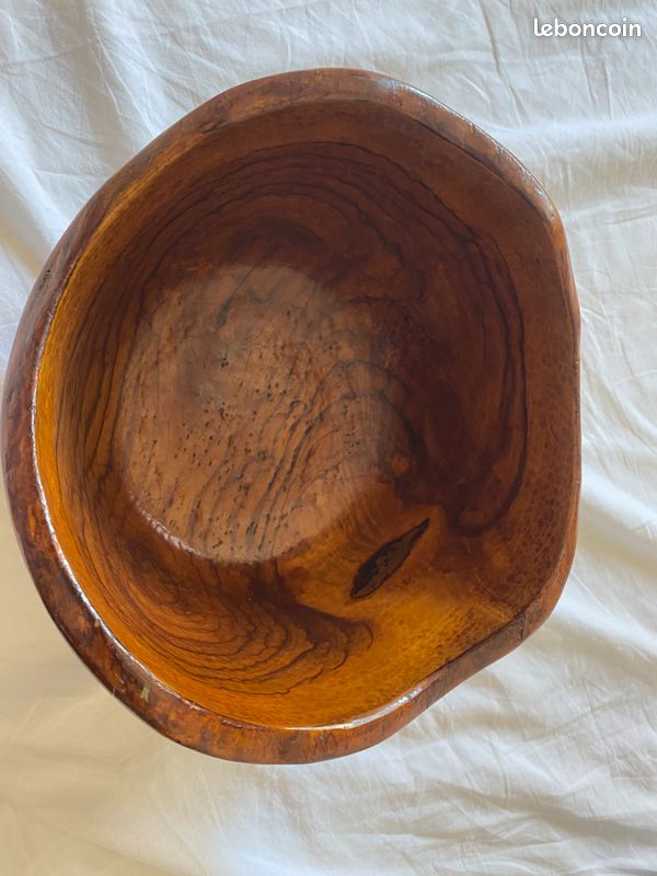 Grand saladier en bois d'olivier naturel (image 7)