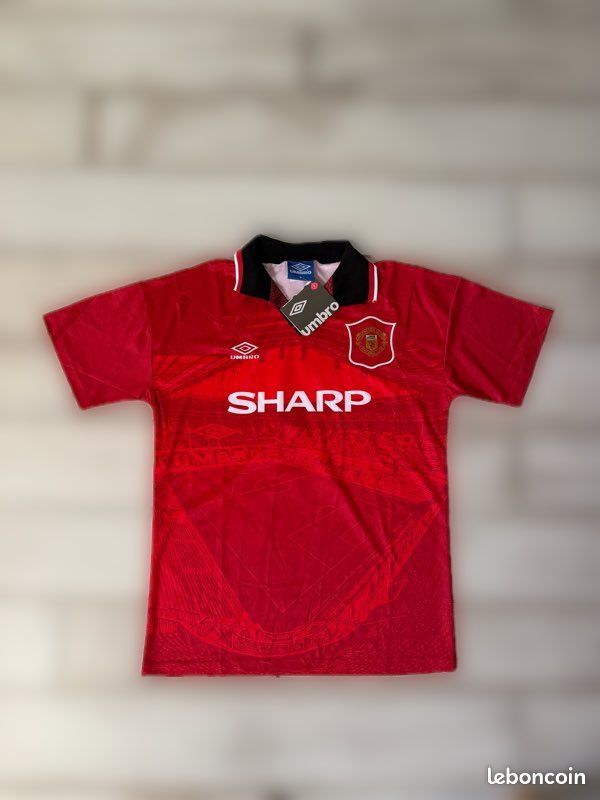 Maillot Retro Manchester United Signé Eric Cantona - Avec Certificat D'authenticité (COA), Neuf Sans Emballage
