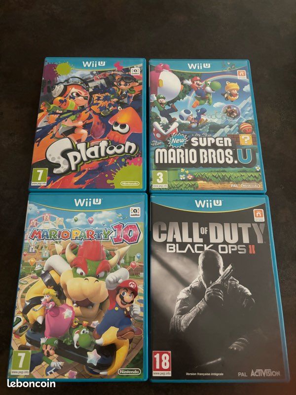 Lot de 4 jeux Nintendo Wii U (image 1)