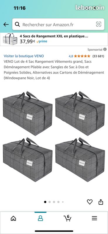 Grand sac de rangement Accessoires Bagagerie