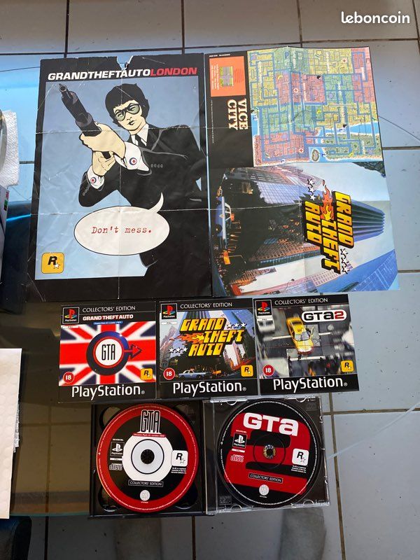 Jaquette Arrière Officielle PS1 Grand Theft Auto London - Bon état, Pour Collectionneurs