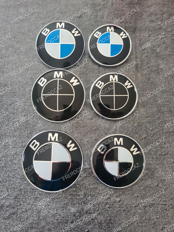 Logo emblème BMW FULL BLACK badge sigle insigne symbole EXPEDIER SOUS 24H -  Équipement auto