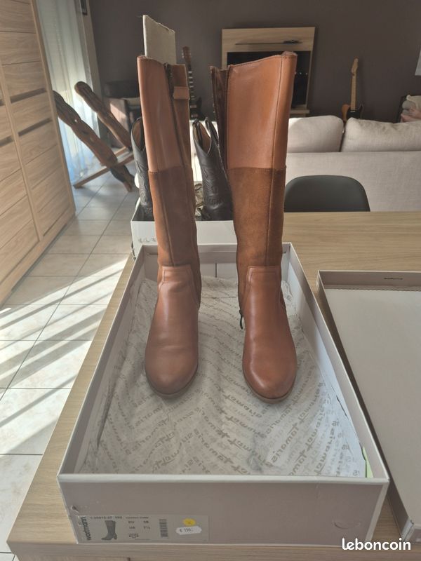 Bottes hautes marron tamaris taille 38 (image 1)