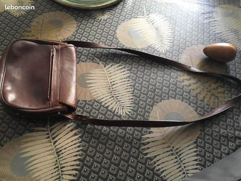 Sac /besace cuir marron Texier vintage Accessoires Bagagerie