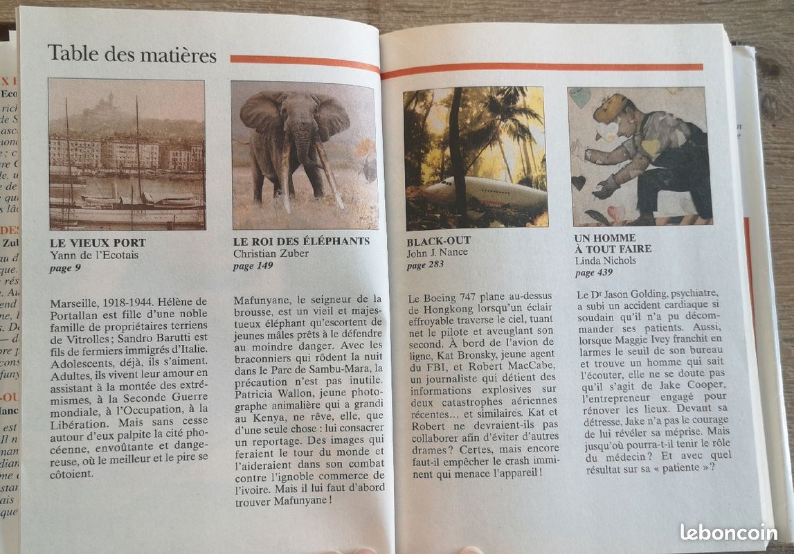 4 livres : Le vieux port / Le roi des éléphants / Black out / Un homme à tout faire (image 3)