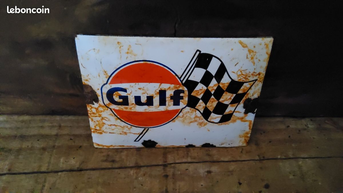 Plaque Décorative Gulf Vintage - Décoration Garage Atelier - PVC - NEUF