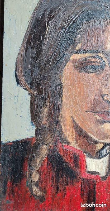 TABLEAU - "Portrait de LILETTE 1957" - G. GROSSELIN (image 3)