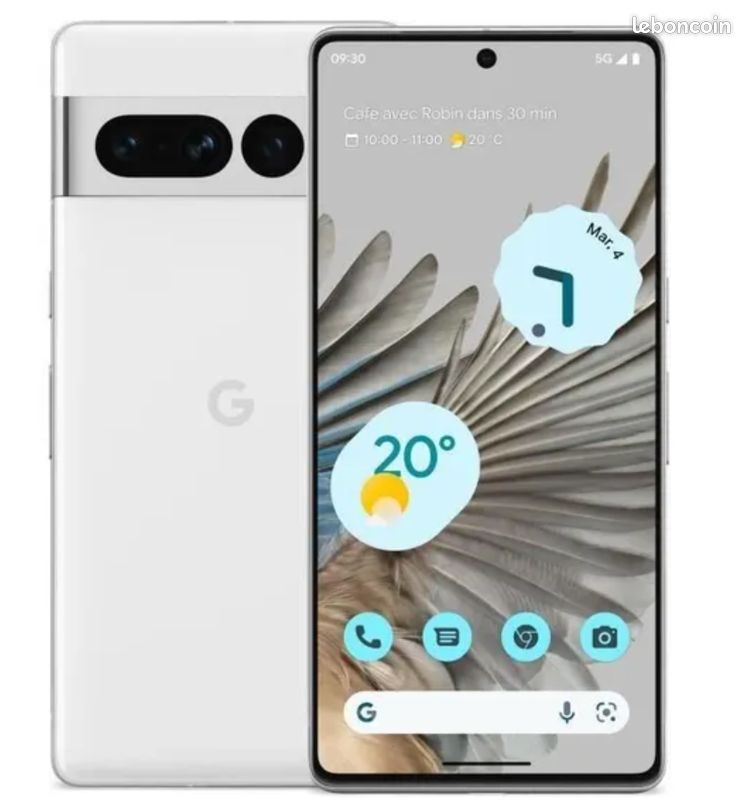 Google pixel 7 pro 128 go blanc obsidien téléphone androïde.débloquer opérateur (image 1)