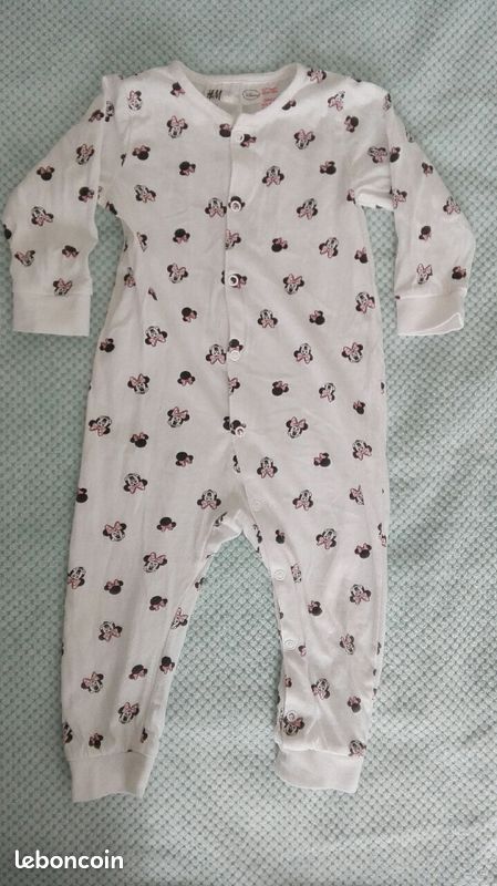 Pyjama Disney FILLE s.pieds 80cm TBE (image 1)