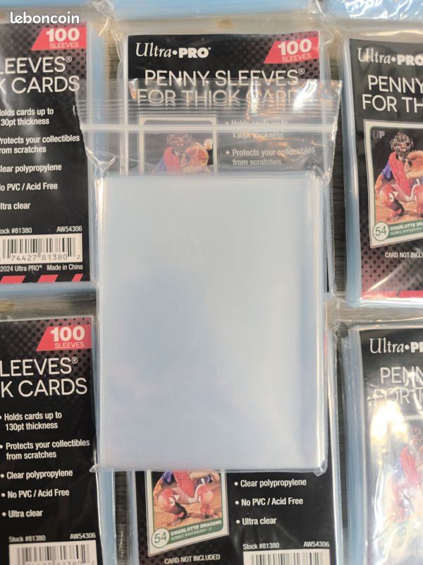 100 Porte-cartes Horizontaux Transparents 100x82 Mm - Pour Cartes 88x55 Mm, épaisseur 0.56 Mm, Plastique Résistant
