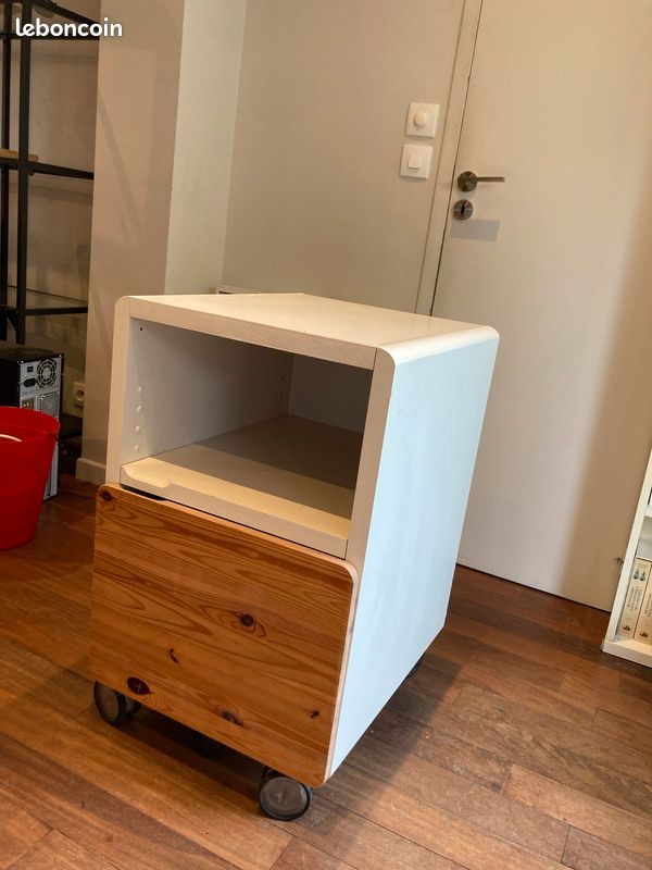 Meuble de bureau avec rangement sur roulettes (image 2)