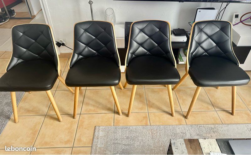 Chaises ( Lot ) scandinave haut de gamme, design , TBE (image 4)