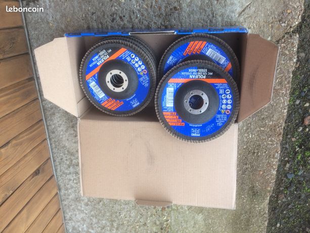 Lot De 10 Disques à Lamelles Abrasives Lobinger 125mm - Grain 60 - Pour Meuleuse - Neufs Sous Emballage