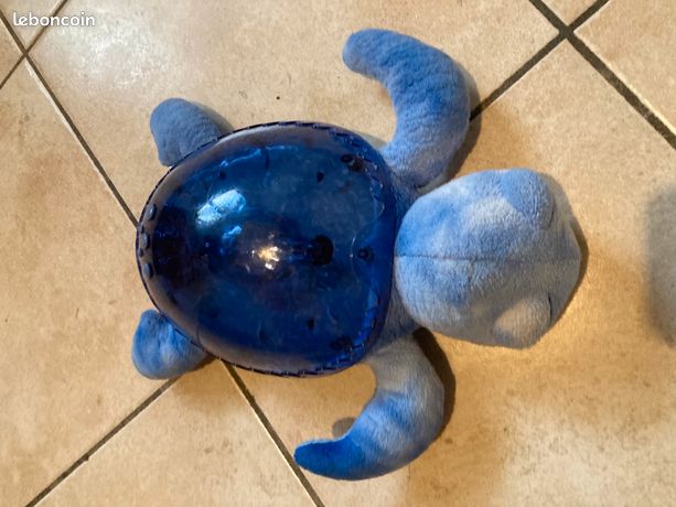 Veilleuse peluche tortue tranquille bleu marine